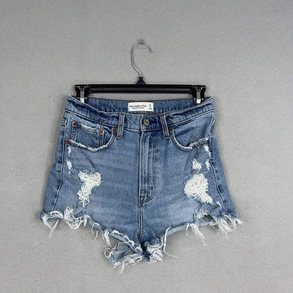 Abercrombie & Fitch Pants - Abercrombie Fitch Shorts Womens 4 High Rise Mom Curve Love Distressed Denim Y2K